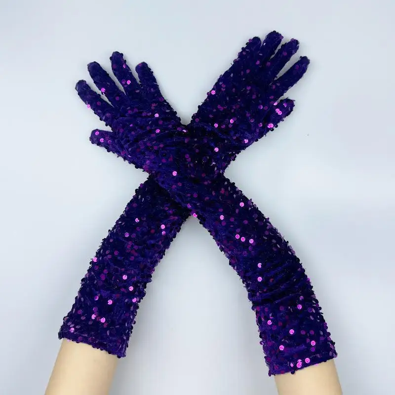 

Зимние перчатки: модные утолщенные теплые бархатные перчатки, блестящие рукавы юбки, палитки перчатки, костюм Хэллоуина одевание перчатки