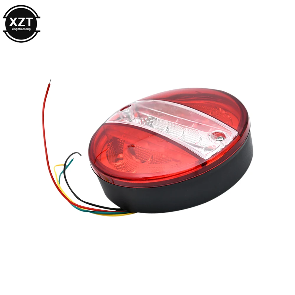 Super Bright 12V 24V LED Rear Tail Light Round Hamburger Lamp Taillight Brake Turn Signal Lamp For Lorry Truck Car Van Trailer