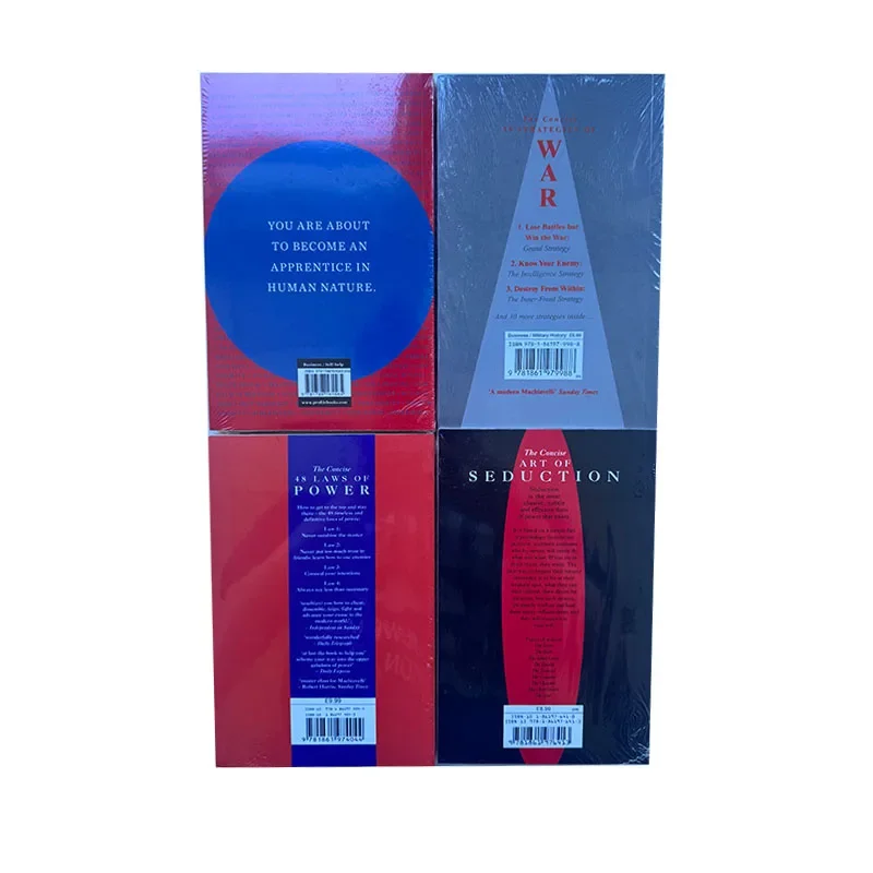 4 Books/set By Robert Greene The Concise 48 Laws Of Power; The Concise Laws of Human Nature; The Art of Seduction