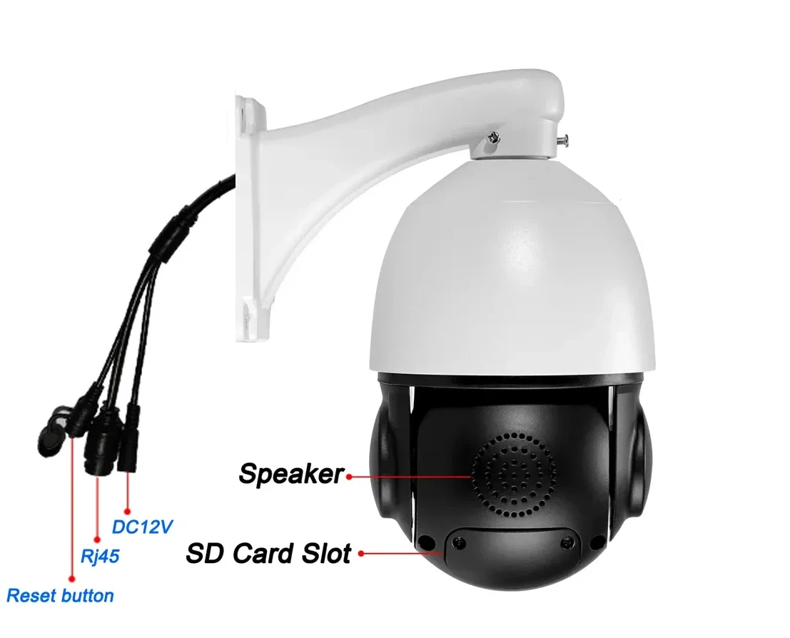 Metall-Vollfarb-Autotracking 8 MP 4K 30 fps 90-facher optischer Zoom 360 °   Rotation Audio Outdoor ONVIF POE PTZ IP Speed Doom CCTV-Kamera