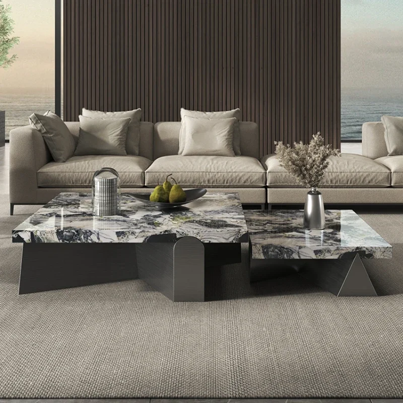 

Холодный нефрит в итальянском стиле, легкий роскошный каменный квадратный журнальный столик, мраморный чайный столик для гостиной