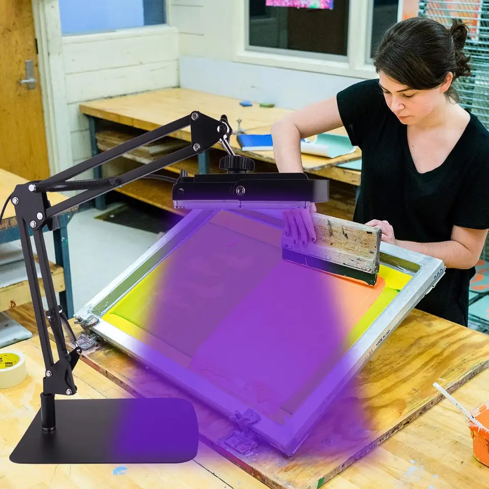 50W LED UV Screen Printing Exposure Unit 110V 220V Light Stand
