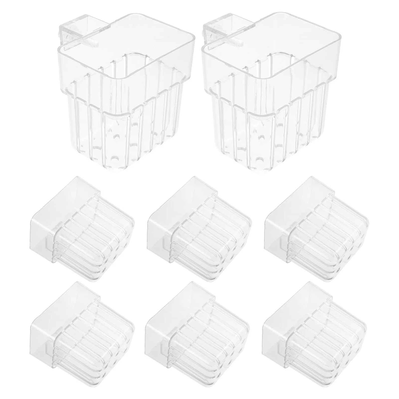 

8Pcs Fish Tank Plant Pot Transparent Aquarium Hanging Planter for Aquatic Plants Hydroponic Setup Aquarium Water Feature