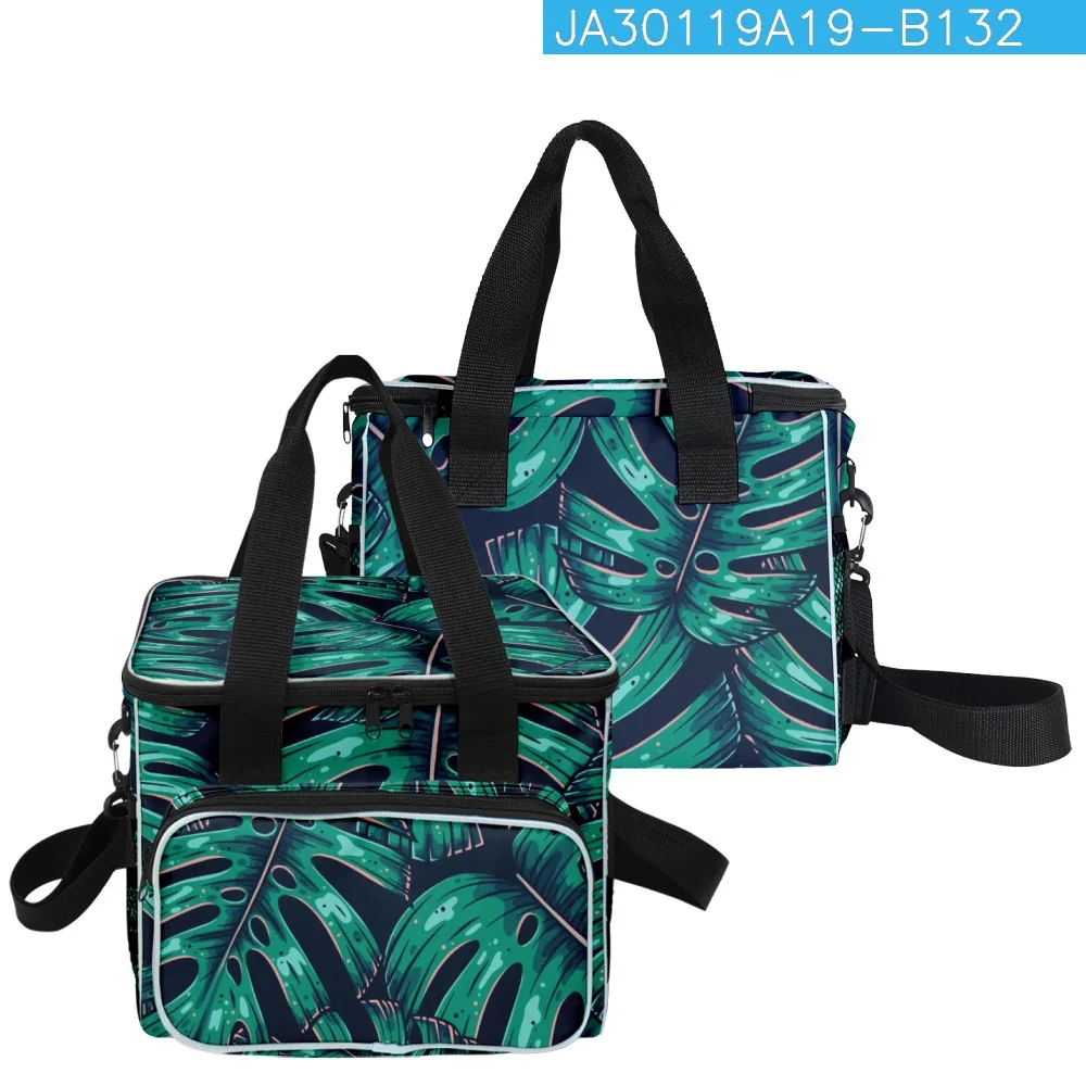 Classic Popular Cool picnic Crossbody Palm leaves More Big Lunch Bag 3D Print Thermal insulation Food Handbags Ice Bags