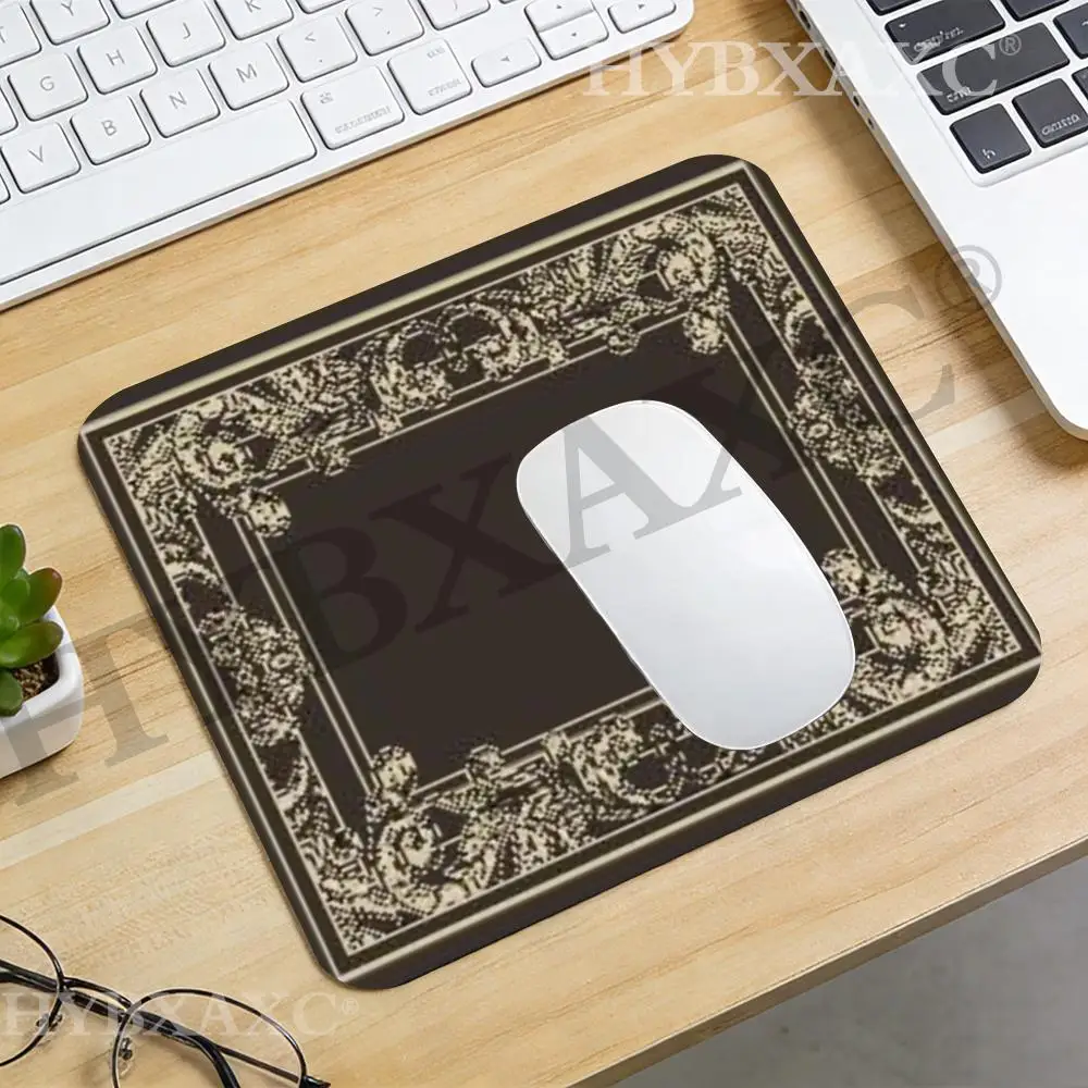 Black Pattern Large Baroque Ornate Mouse Pads  Desk Mat for Office or Home, Modern Mousepad for Work Setup, Computer Accessories