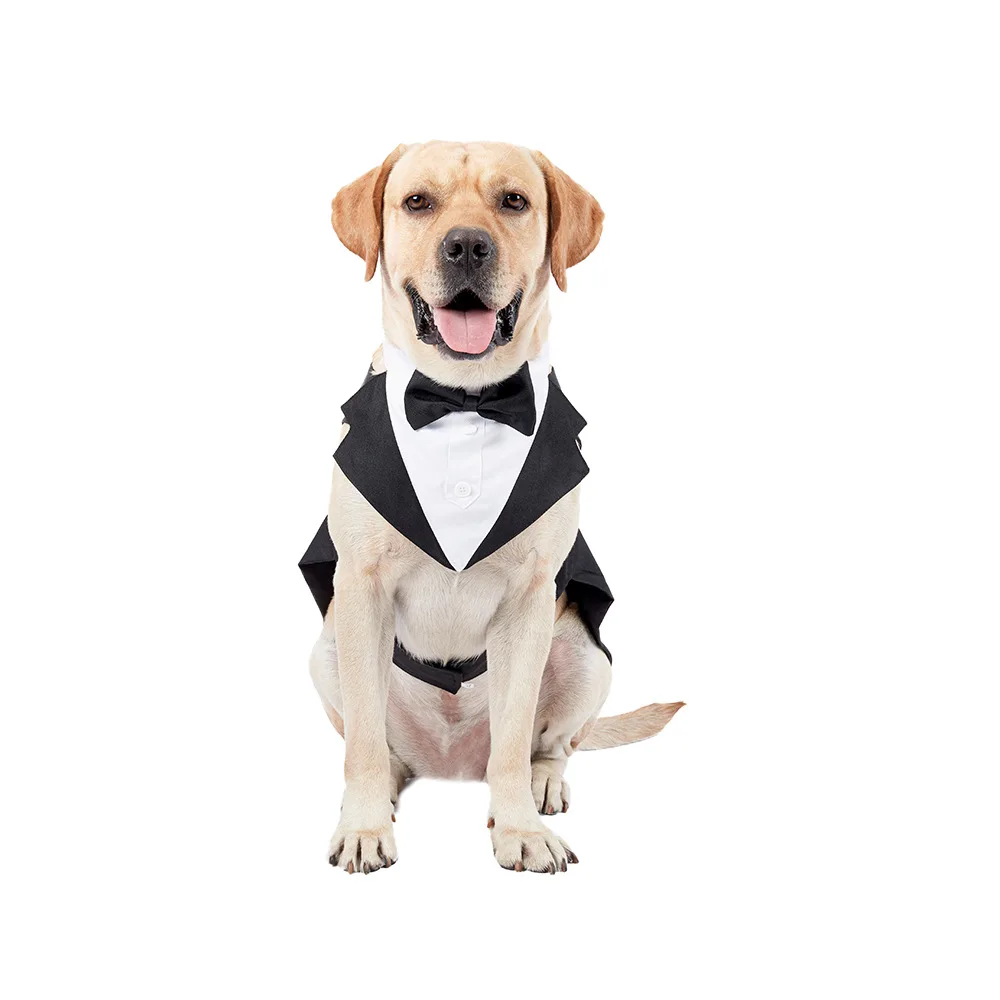 New Pet Wedding Suit Dress Dogs Clothes Creative Bowtie Gentlemen\'s Dress Tuxedo Dress Pet Dress