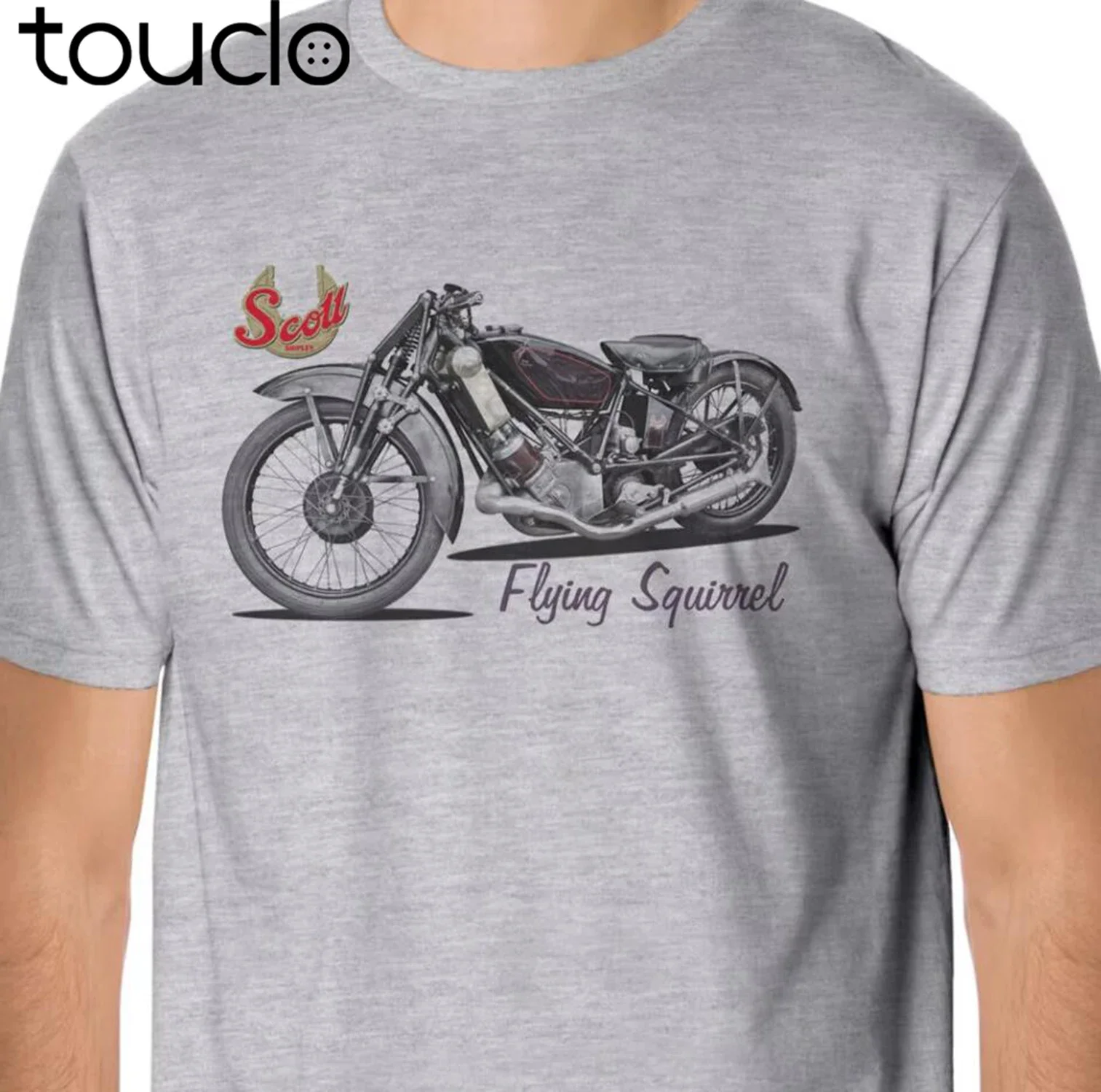 Retro Bikes - Vintage Scott Flying Squirrel Inspired Motorcycle Shirt High Quality  Summer Men Cotton Clothing Print T Shirt