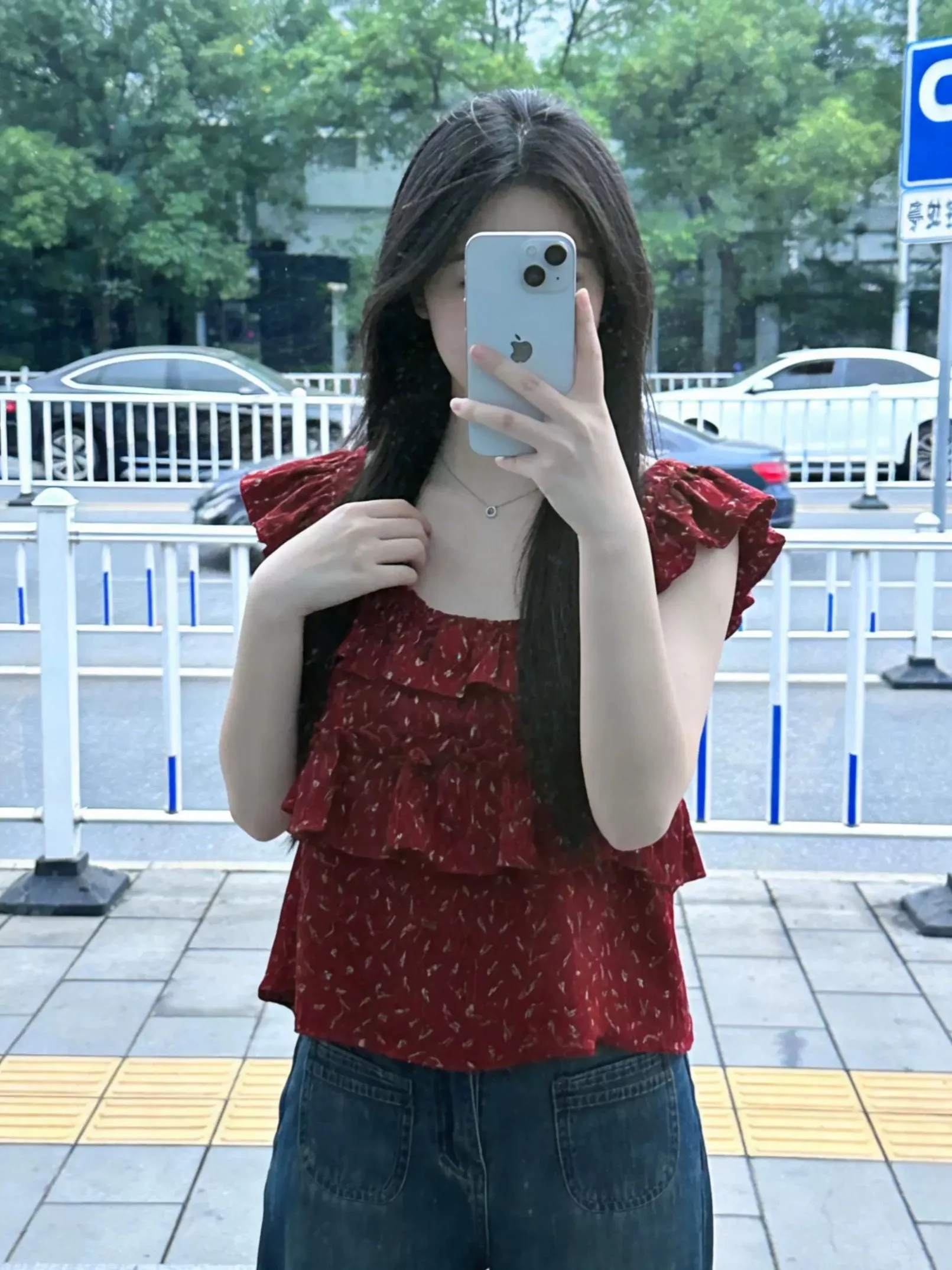 

Sweet Floral Print Square Collar Short Shirt Women's Loose Style Korean Version Summer Fashionable Doll Shirt Age-Defying