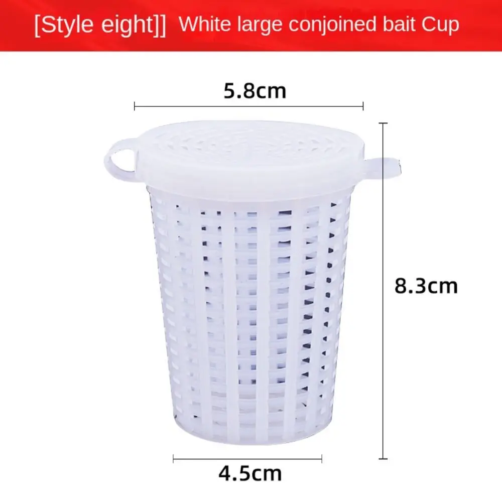 Durable Fish Lure Fishing Bait Cage Luminous Conjoined Basket Feeder Holder Tackle Split Swim Feeder Basket