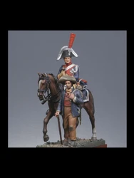 Resin soldier 1/32 54MM   ancient officer soldier WITH HORSE  Model Unassambled Unpainted  Figure Building Kit