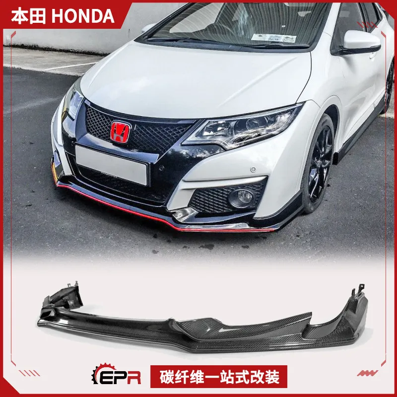 

15-17 лет для Type R Honda Civic FK2, оригинальный передний чехол из углеродного волокна, передняя лопата, подбородок