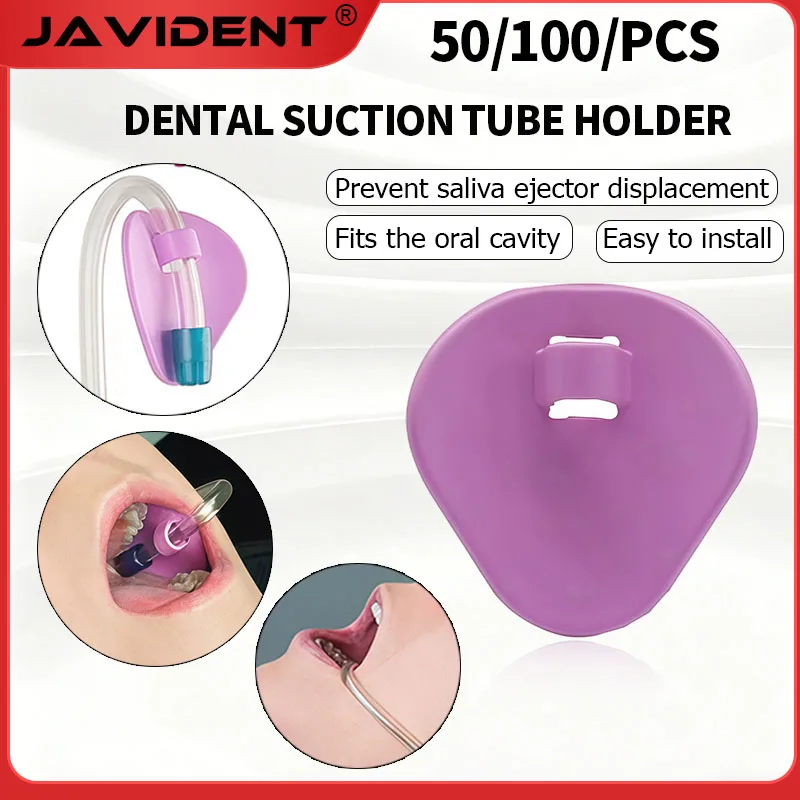 50/100Pcs Dental Saliva Ejector Retainer Effectively Prevents Saliva Ejector Displacement Silicone Saliva Ejector Retainer