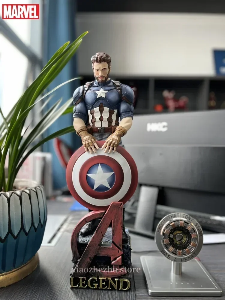 

54cm Avengers Marvel Series Captain America Model Desktop Decoration Character Anime Surrounding Toy Decoration