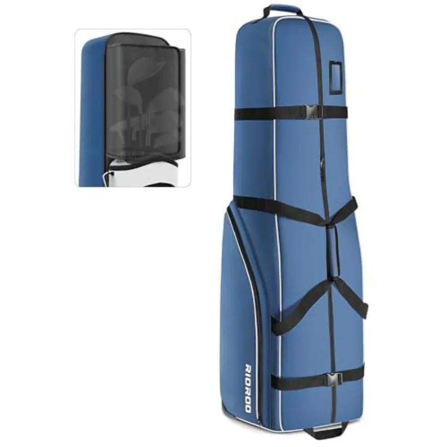 

Golf Travel Bags for Airlines with Wheels, Soft-Sided 900D Oxford Cover, Padded Club Protection, Universal Fit Golf Gifts for M