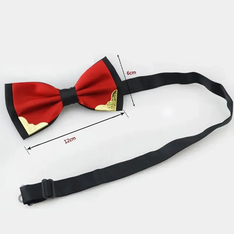 Noeud papillon injaught pour hommes et femmes, faux collier, nœuds papillon, mariage, noir, rouge, cadeaux de Noël, accessoires scolaires