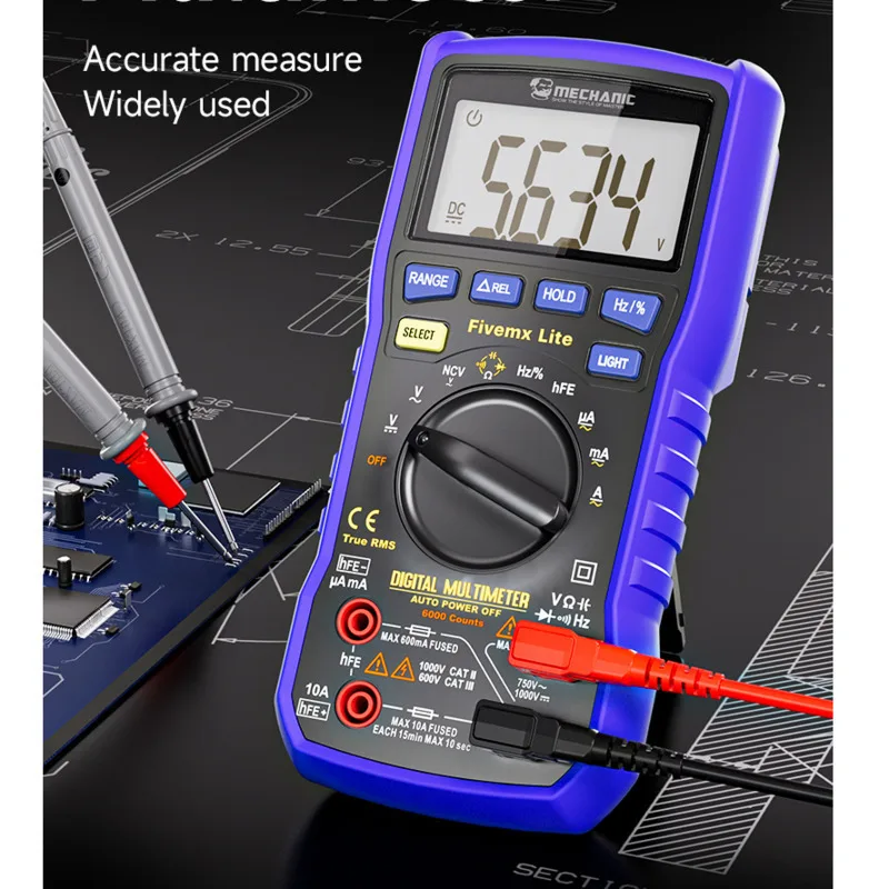 MECHANIC Fivemx Lite Four-Speed Precision Measurement Voltage Diode Tester, DC Voltage, Current And Resistance Test Tool.