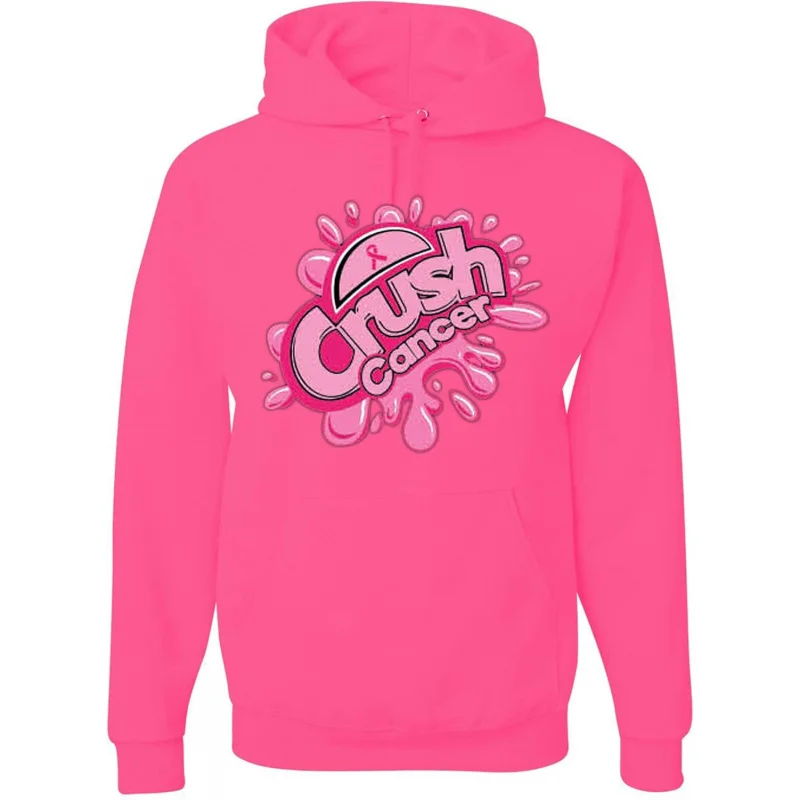 

Crush Cancer Breast Cancer Awareness Mens Hoodies