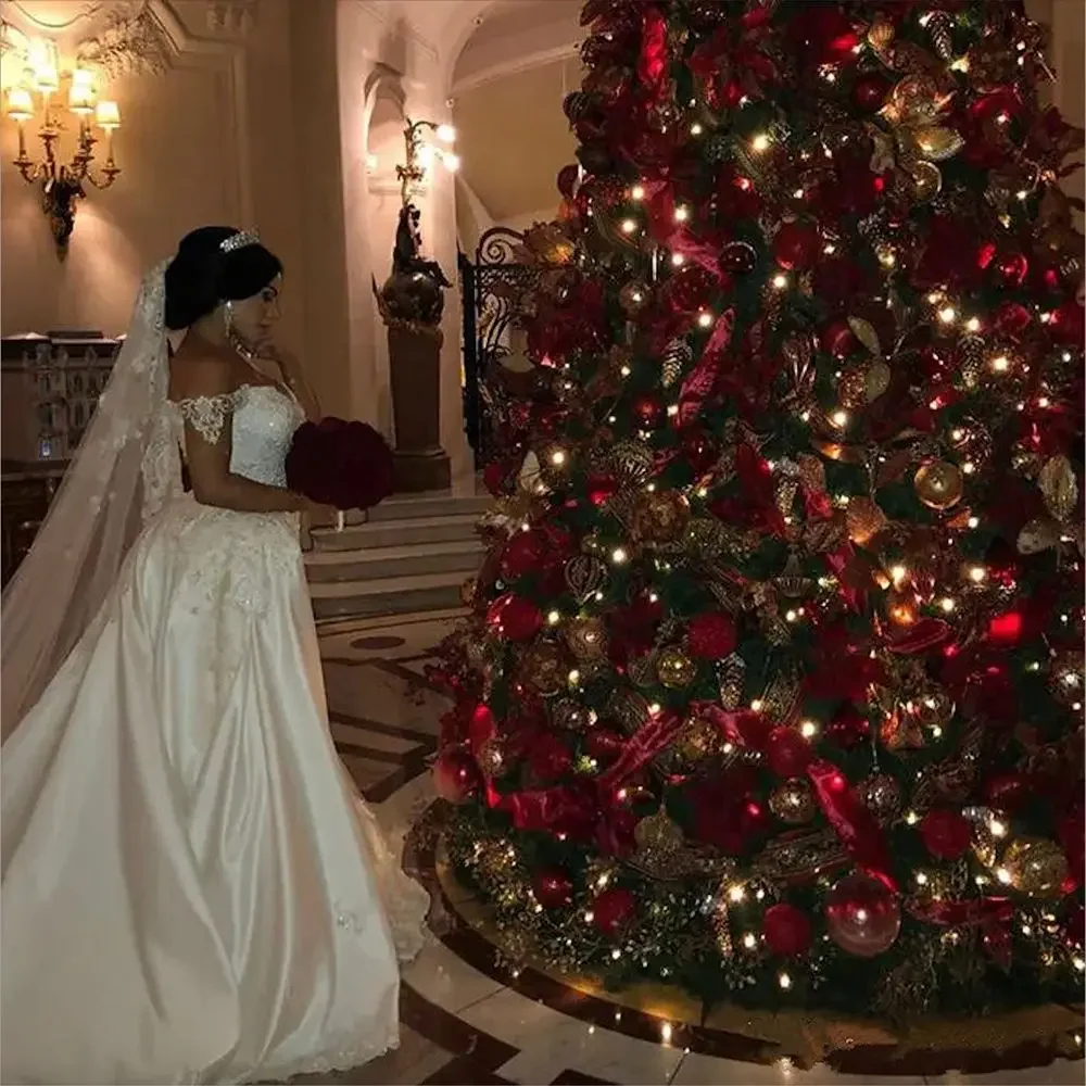 Personalize vestidos de casamento de renda frisada sereia vestidos de noiva trem destacável fora do ombro apliques marfim cetim vestido de noiva