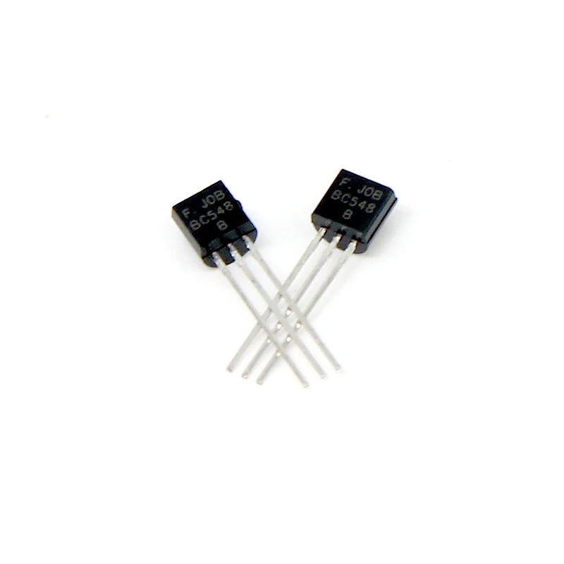 50 Buah BC548 Transistor Silikon NPN Amplifier Transistor Set TO-92 30V 100mA BJT Triode Transistor Kit Dalam Persediaan