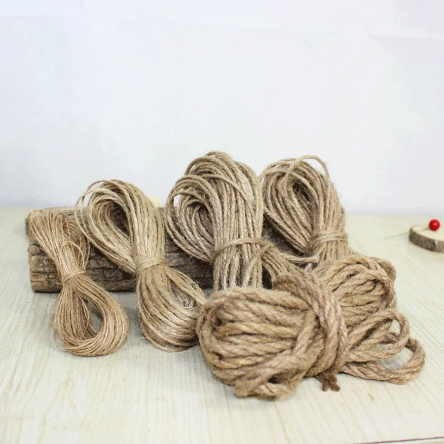 

0.19 Inch 5mm Natural Jute Hemp Rope Home Decoration Retro Style DIY Craft Cord