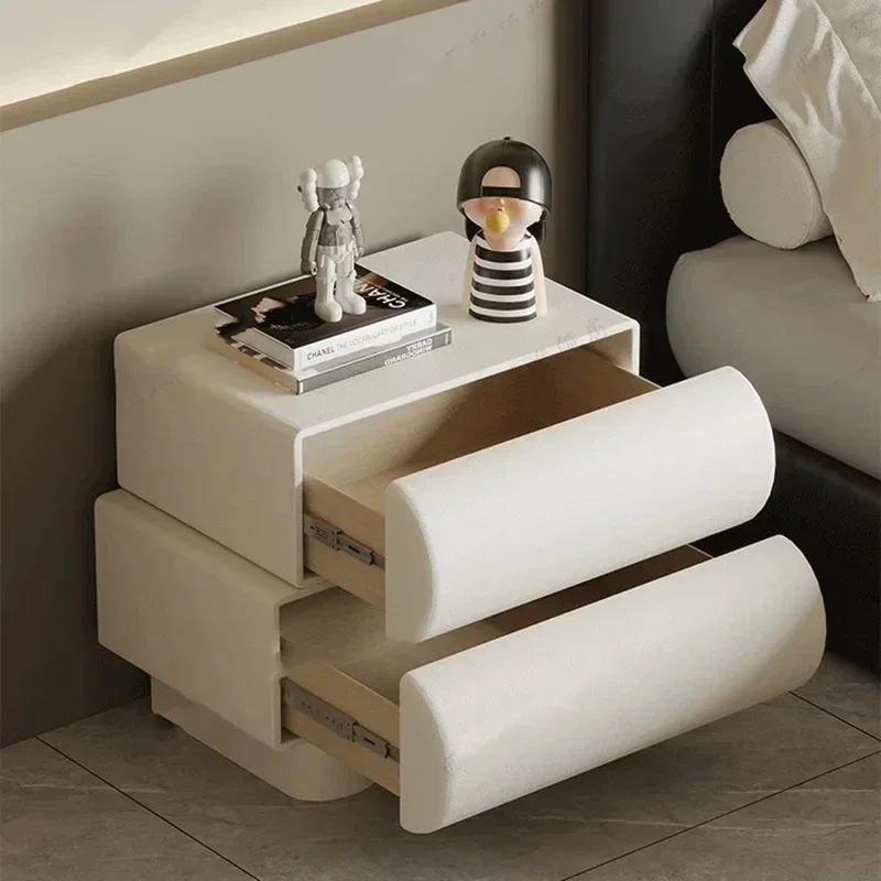 

Minimalist Mobile Nightstand White Modern Bedroom Home Luxury Bedside Table Corner Cabinet Mesa De Noche Furniture For Home