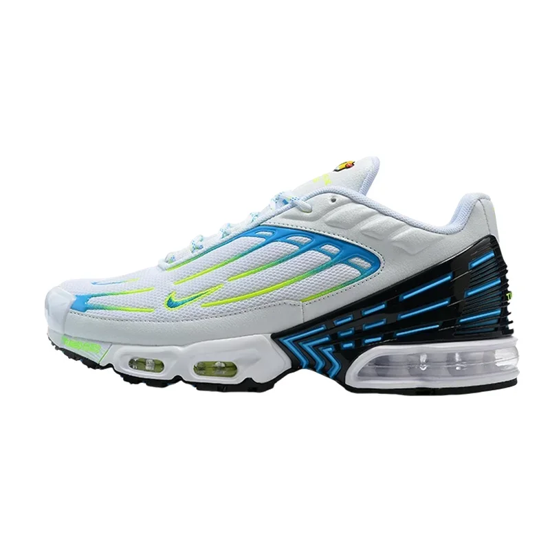 Nike Air Max Plus 3 Herren-Laufschuhe – rutschfest, modisch, gemütlich, sportlich, stoßdämpfend, belüftet, leichte Linie, Schwarz