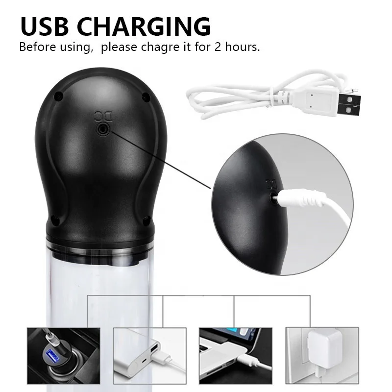 مضخة القضيب الكهربائية مضخة تفريغ لتوسيع القضيب موسع القضيب الموزه ألعاب الجنس للرجال #4