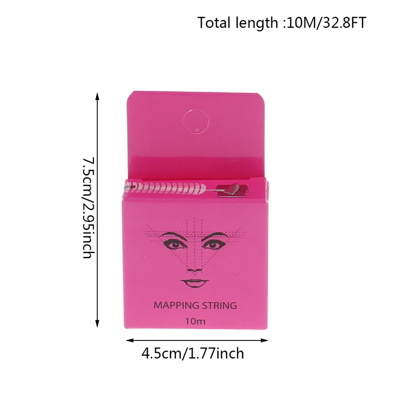 3 Color 10M Eyebrow Tattoo Mapping String Thread With Ink Eyebrow Marker Tattoo