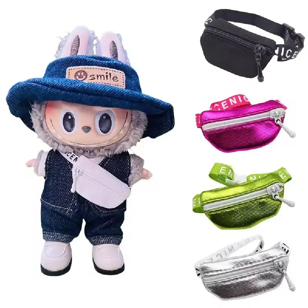 

For Labubu Crossbody Bag 17cm/15cm Cute Waist Bag for 1/6 1/8 1/12 BJD Dolls DIY V1 V2 Idol Doll Accessories Belt Bag Gift