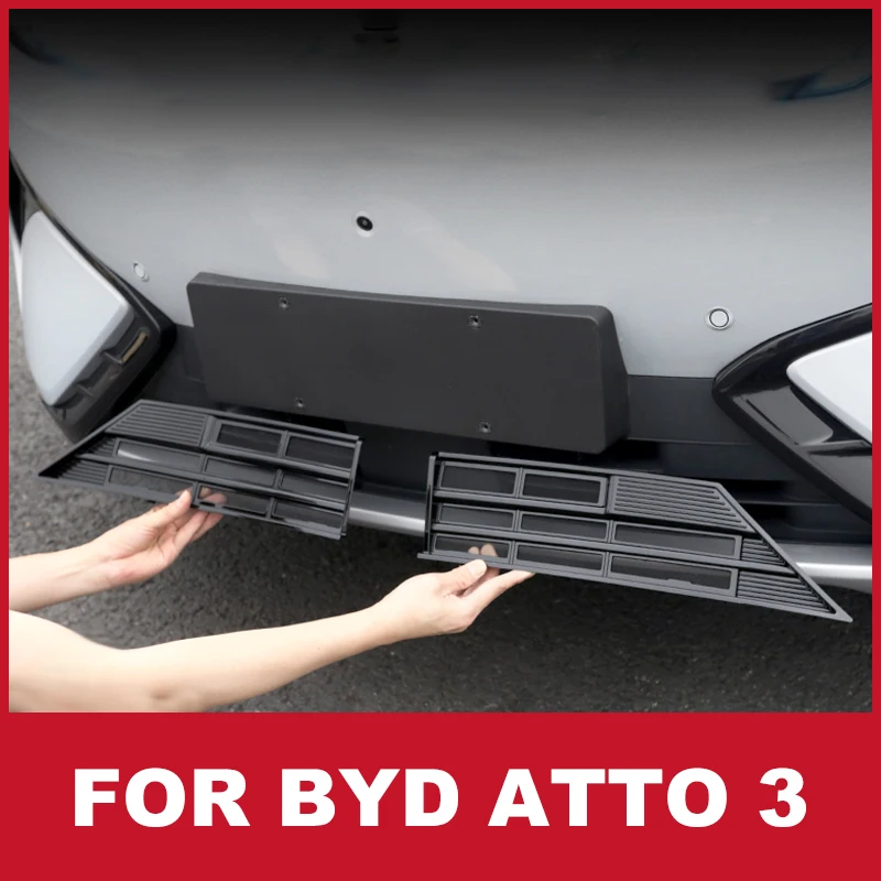 Couvercle anti-insectes de style de voiture, Grille de course avant, réservoir d'eau, écran Anti-poussière, filet anti-insectes pour BYD Atto 3 2025, Installation Simple