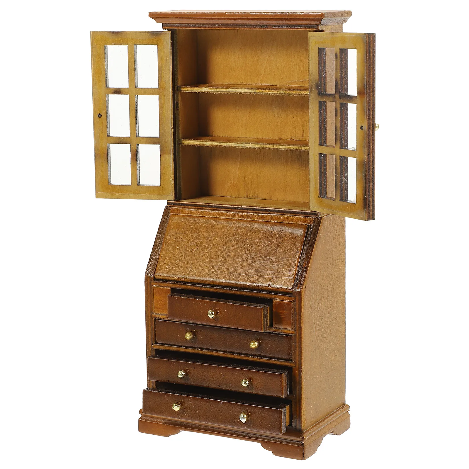 

Wooden Mini Miniature Cabinet Ornament For Dollhouse Crafts Decor Kitchen Miniatures 1/12 Scale Pretend Play Photography