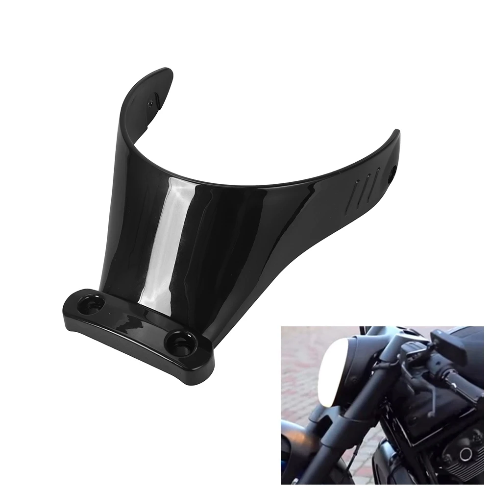 For Harley V-Rod Muscle VRSCF 2002-2017 Motorcycle Gloss Black ABS Plastic Front Headlight Bracket Mount