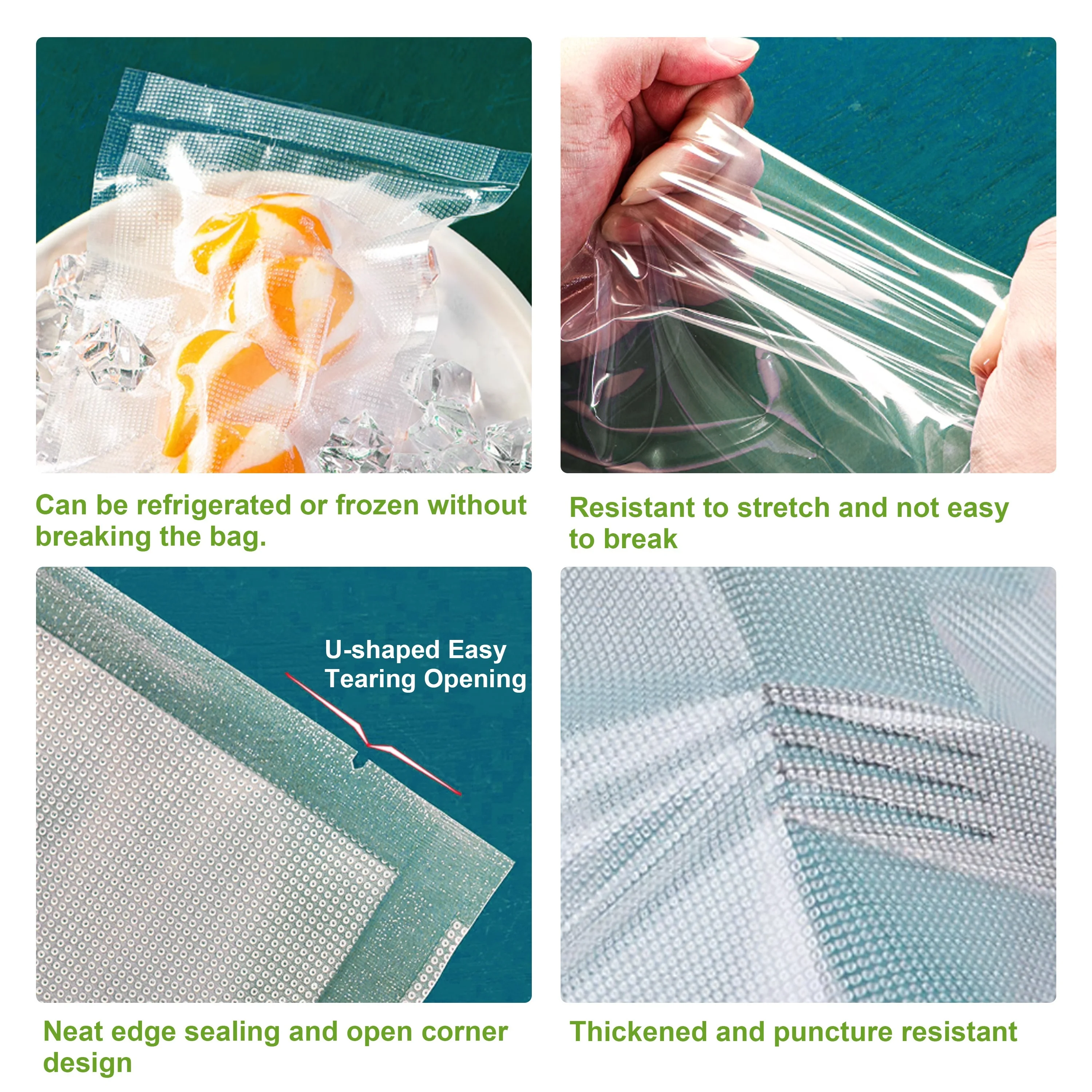 100pcs/lot Kitchen Vacuum Bags for Food Vacuum Sealer Packing Machine Food Storage Bag BPA-Free Kitchen Accessories