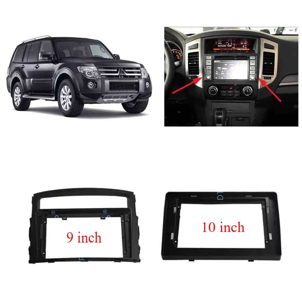 

1 Piece 9 or 10 Inch Car Radio Player Frame for Pajero V93 GPS Navigation Fascia Panel for Montero Wood for Shogun V97