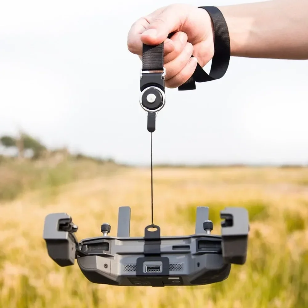 Alça de controle remoto 2 em 1 com fecho, cordão de liberação rápida, comprimento ajustável para acessórios Mavic Air