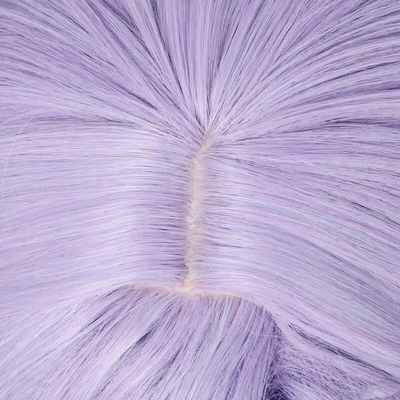 Jogo de alta qualidade cantarella peruca cosplay longo encaracolado roxo-azul gradiente peruca resistente ao calor sintético simulado couro cabeludo headwear
