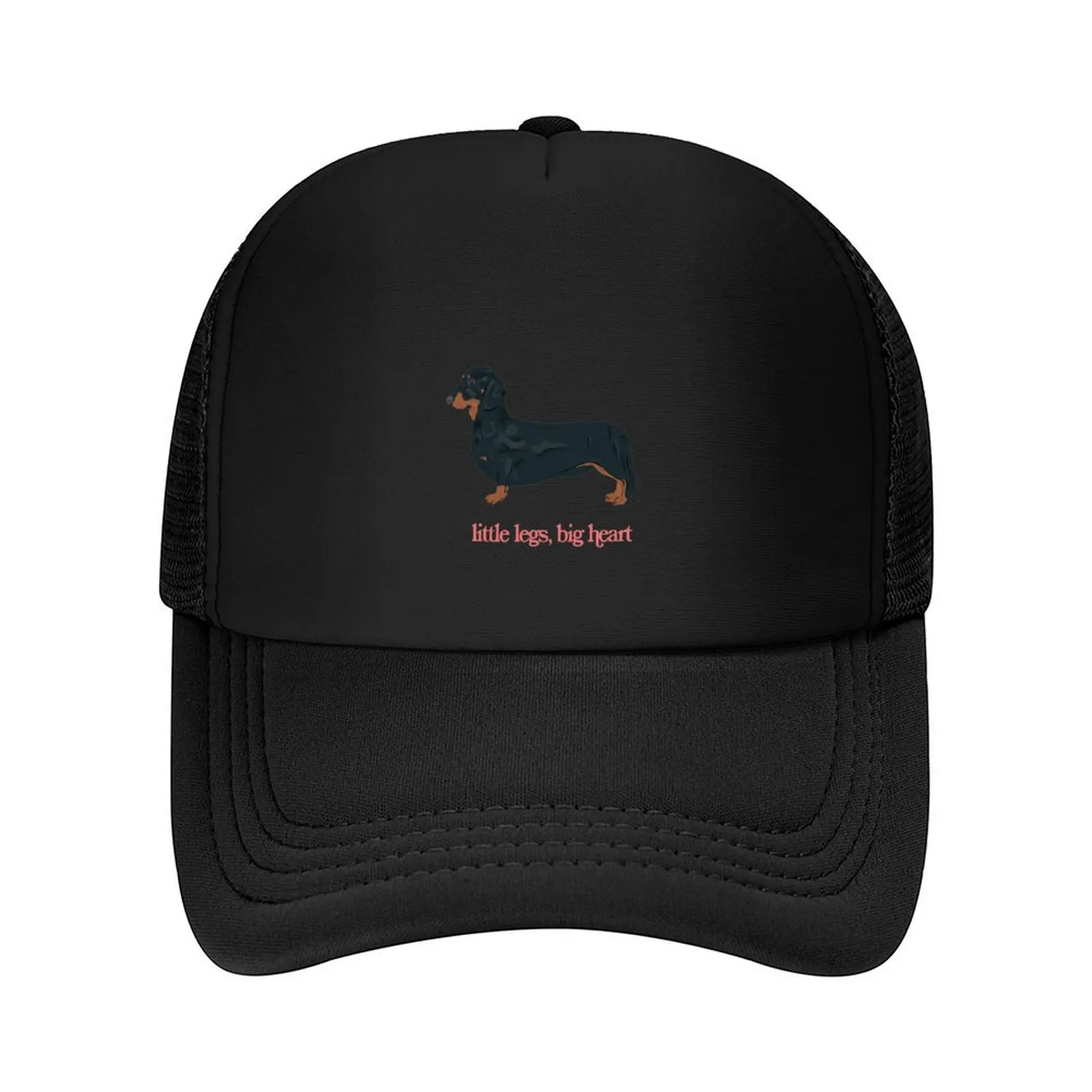 

sausage dog daschund little legs, big heart Baseball Cap Funny hats New In Hat birthday Wild Ball Hat Men Women's