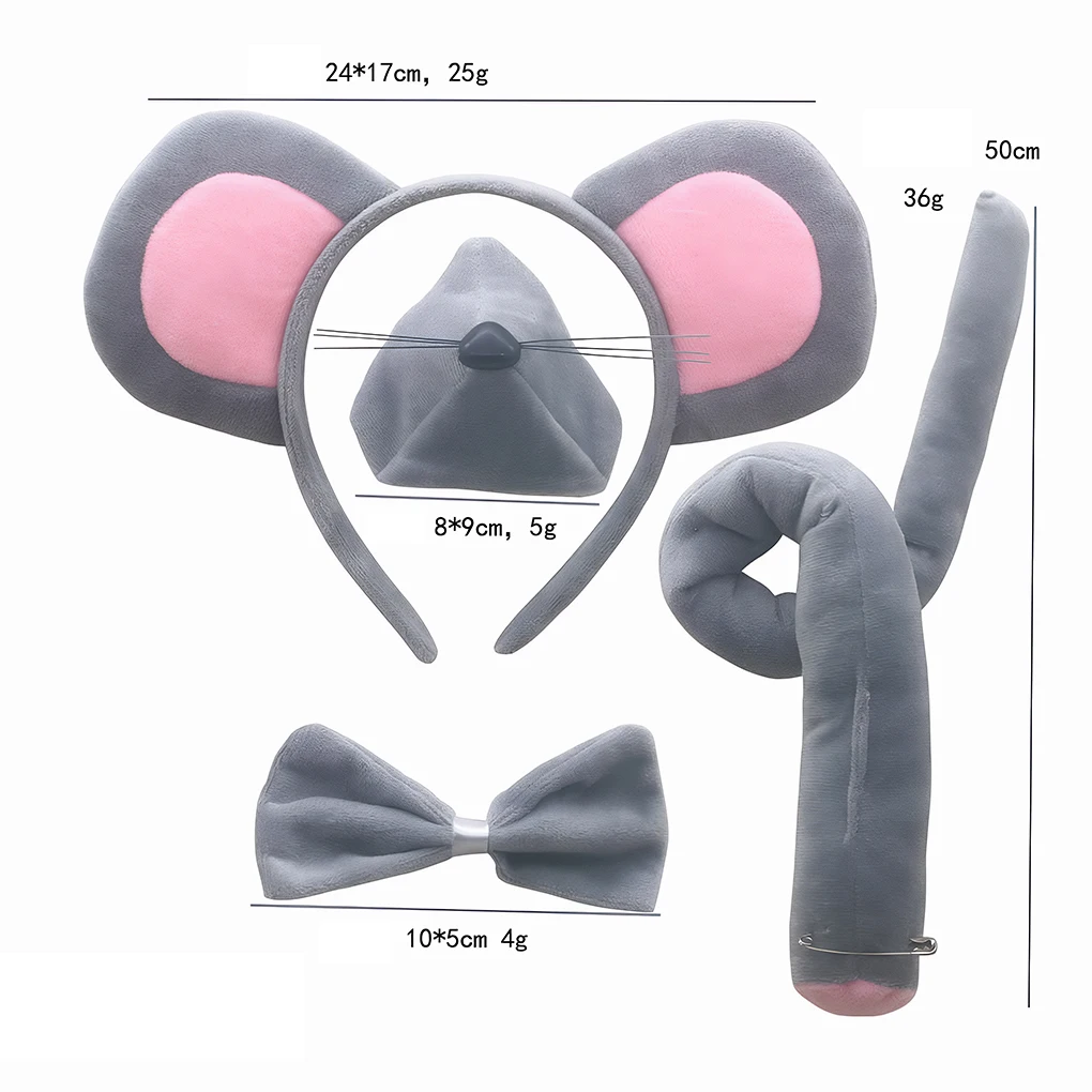 Mouse Mouse Holiday Headband Sets. Adorable Ear Soft Breathable Easy To Perfect Holiday Parties, Halloween, Christmas,
