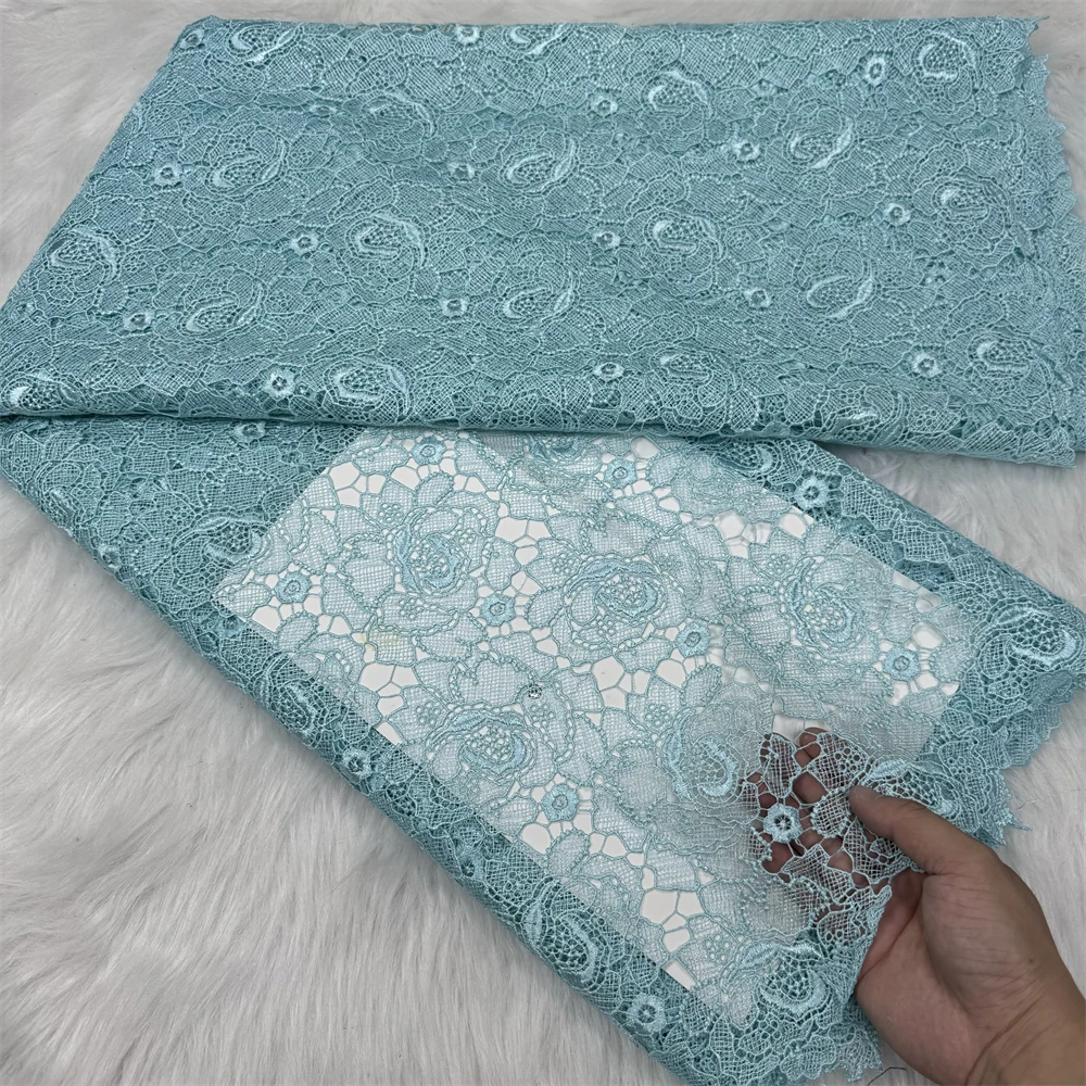 

African Brocade Jacquard Lace Fabric 2024 High Quality Embroidery Net Lace French Gilding Lace Fabric For Wedding Dress Party