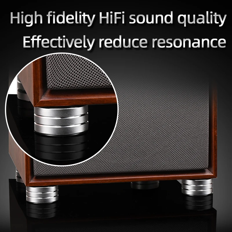 4PCS HIFI DIY Aluminum Speaker box Spikes Stand Feet Pad Amplifier DAC Decoder Audio Computer rubber buffer Floor Foot Nail
