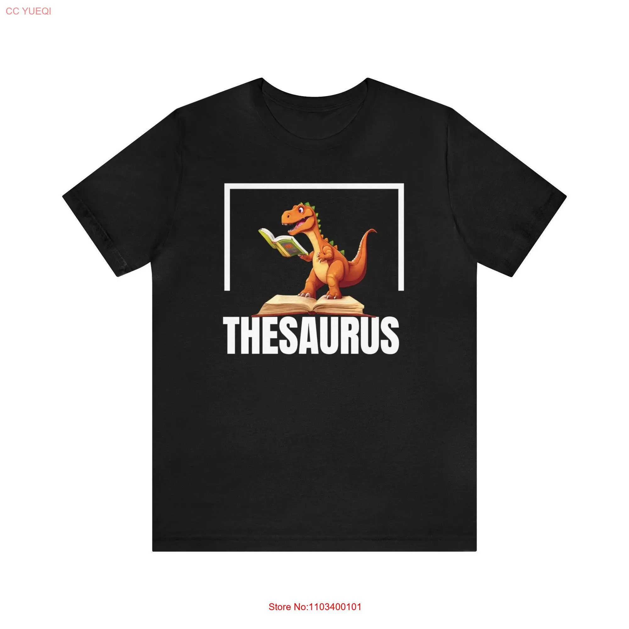 Футболка с длинным или коротким рукавом с изображением тезазавра динозавра