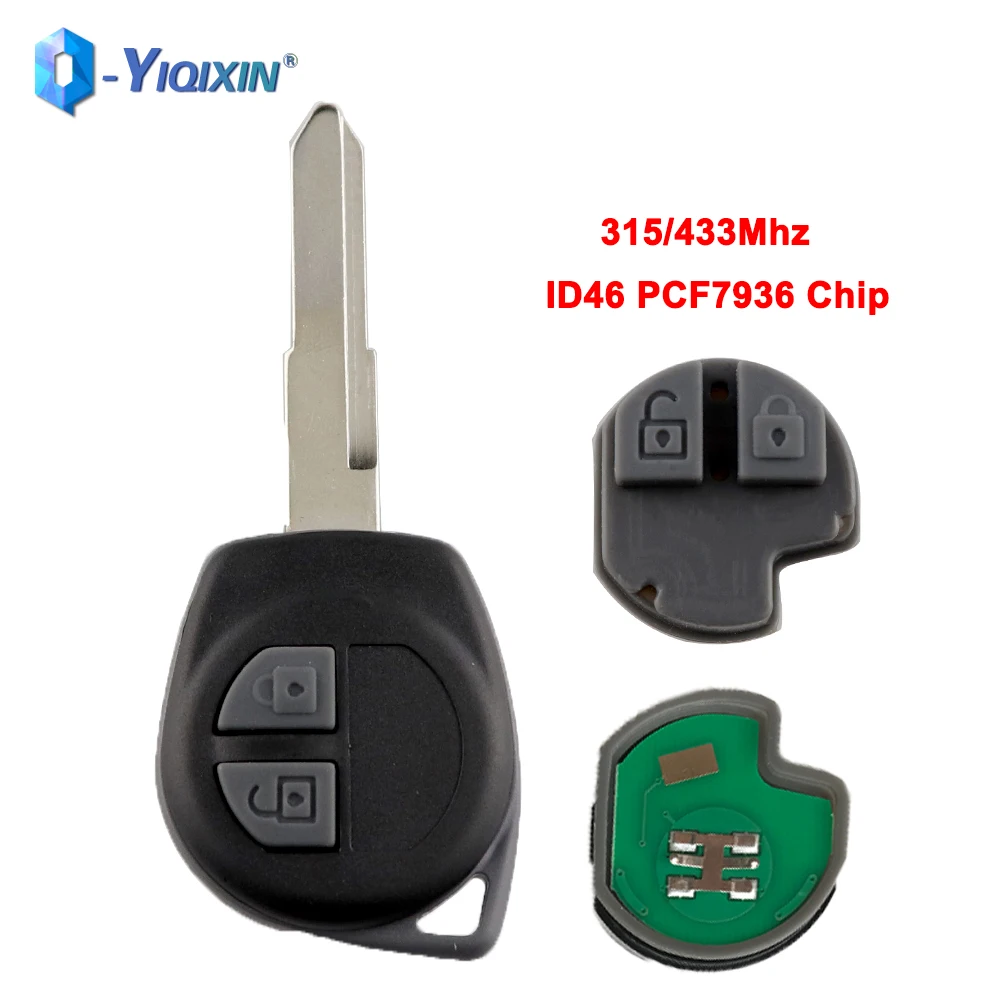 YIQIXIN Smart Key 315/433Mhz do Suzuki Vauxhall Agila Splash Swift Liana Aerio Jimn Igins Alto SX4 Pilot samochodowy ID46 PCF7936 Chip