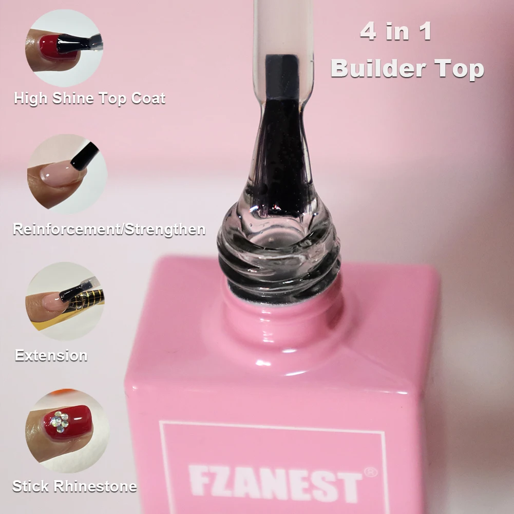 Fzanest 4 in 1 Multifunktions-Gel-Dec klack 15ml klare Gel-Nägel Gel-Kleber-Nägel UV-Strass-Kleber Nail Art