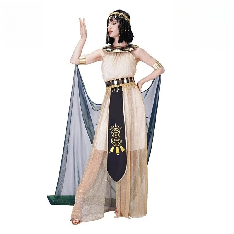 

Adult Ancient Cleopatra Halloween Cosplay Costume Masquerade Queen Stage Performance Costume