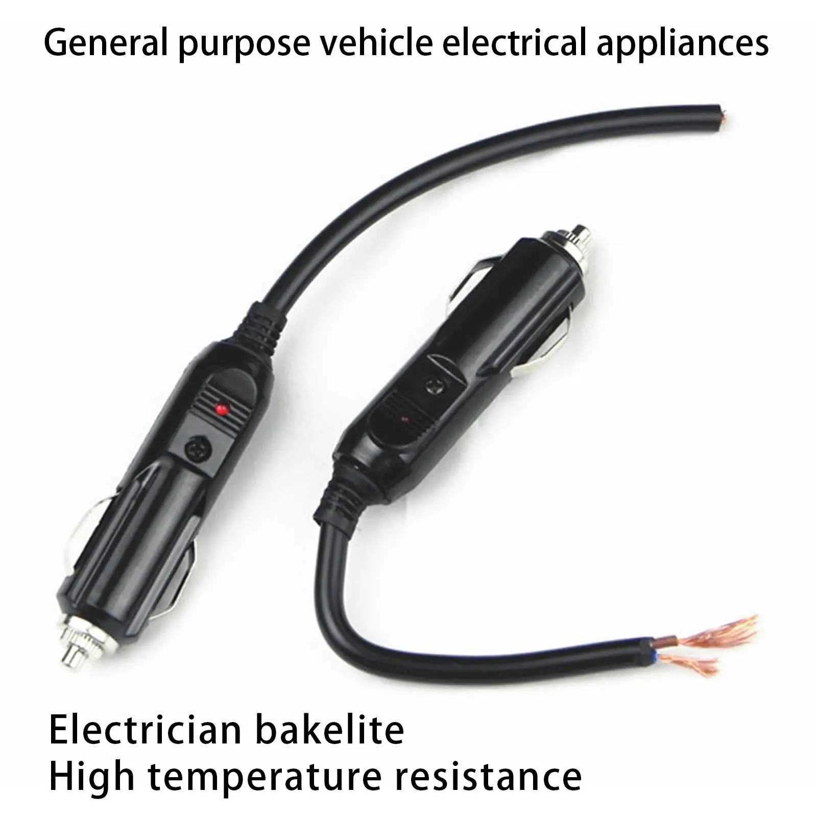 

1PC Car Cigarette Lighter Plug Adapter LED Fuse 12V 12 Volt DC Auto Vehicle Motor Car Accessories