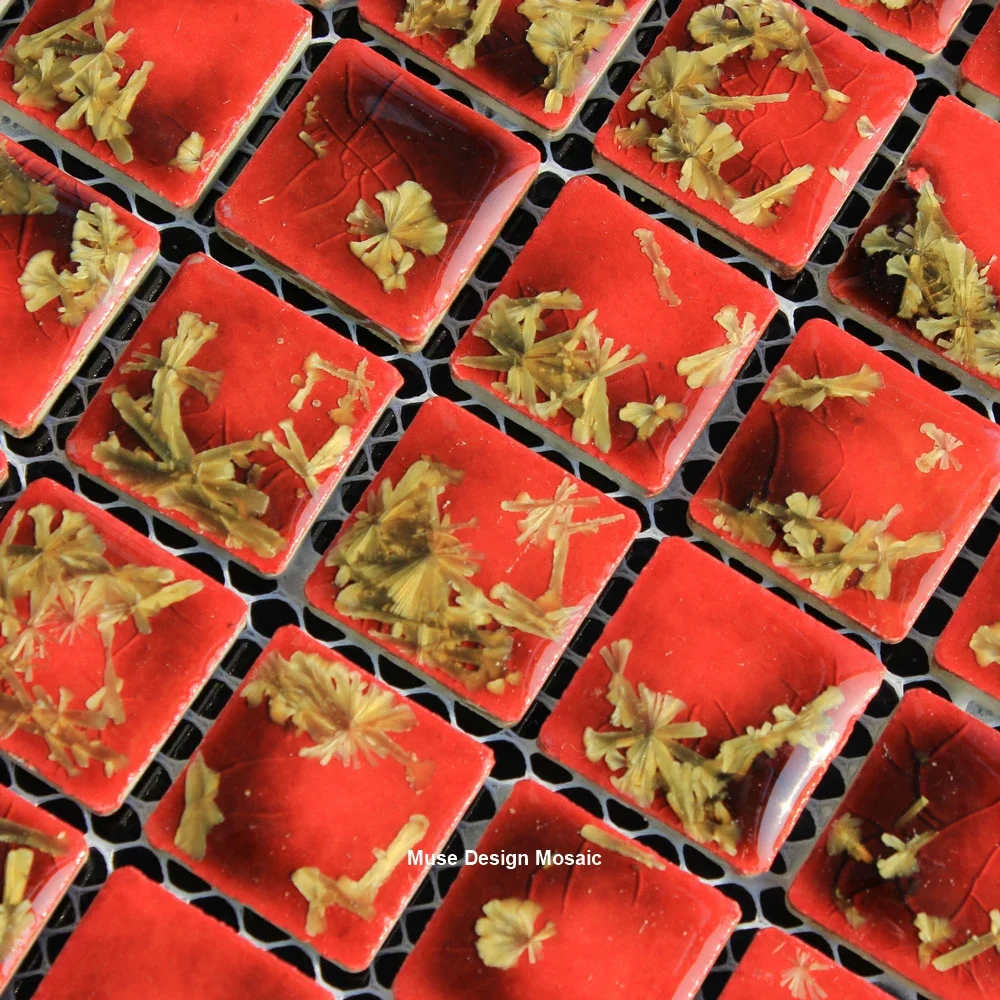 

Высококачественная древний Китайская красная художественная культура, Золотая керамическая мозаичная плитка для душа, ванной комнаты, камина, уличный фон для дома, стены d