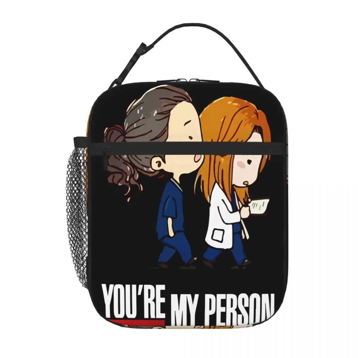 Bestselling Greys Anatomy Youre My Person Vintage Gift Marble Print Lunch Carrier Nursing Shift Meal Prep Bag