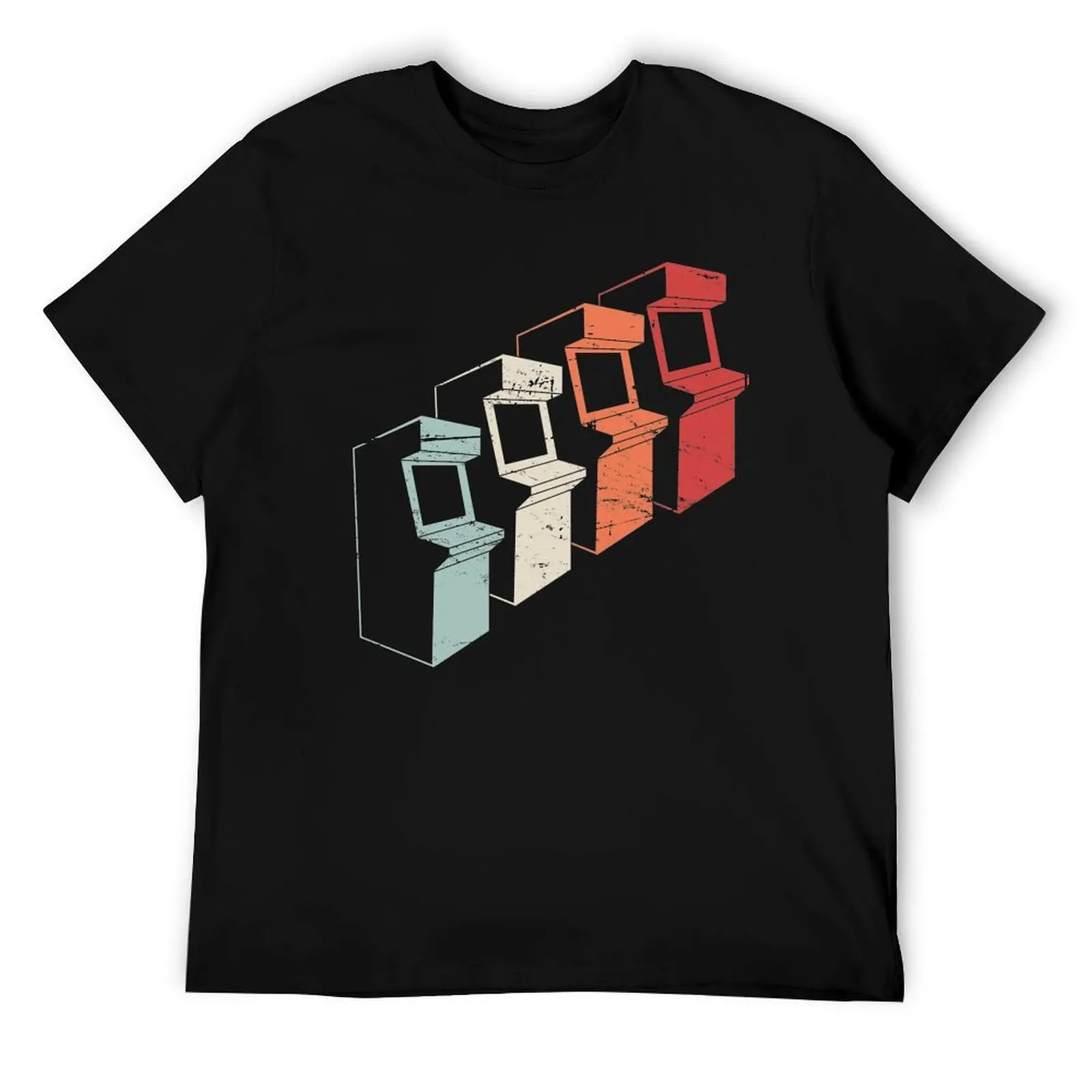 

Vintage 80s Arcade Machines T-Shirt black cotton t-shirt plain for man package t shirt men 100% cotton luxury brand T-Shirt