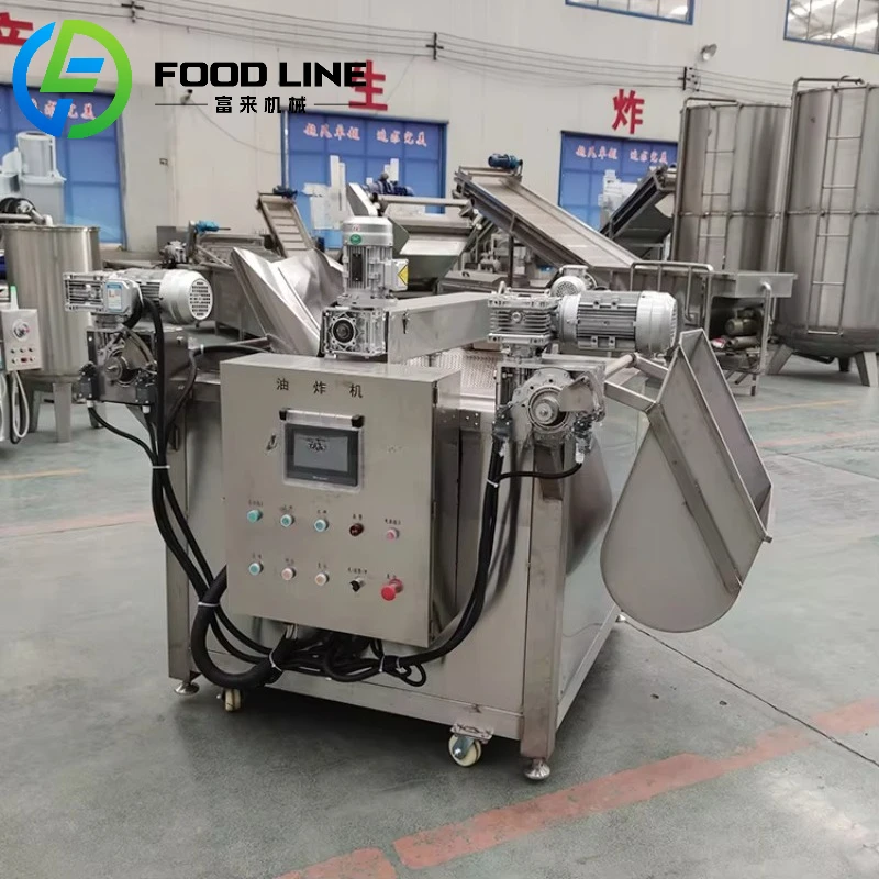 Automatic Continuous Conveyor Falafel French Fry Food Processing Line Donut Fryer Plantain Chips Schnitzel Frying Machine