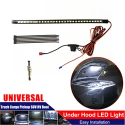 White Under Hood Led Light Kit Universal Led Lights For Vehicles Under Hood Engine Repair Trunk Light Strips W/ Automatic On/off